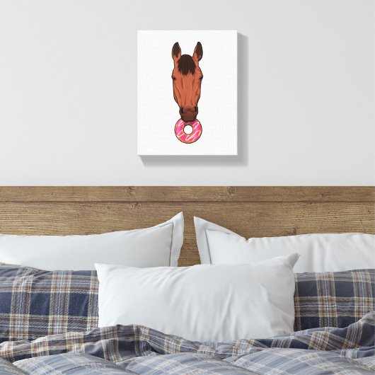 Pferd mit Donut Leinwanddruck (Insitu (Schlafzimmer))