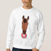 Pferd mit Donut Sweatshirt (Vorderseite)