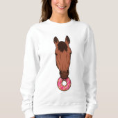 Pferd mit Donut Sweatshirt (Vorderseite)