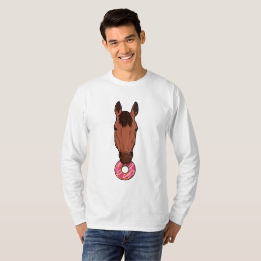 Pferd mit Donut T-Shirt (Vorne ganz)