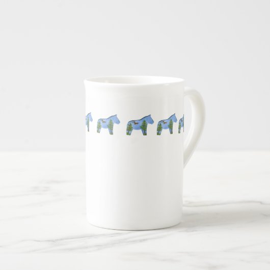 Pferd mit Eagle Bone China Cup Porzellantasse (Vorderseite Rechts)