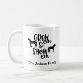 Pferd mit eigenem Namen Kaffeetasse (Links)