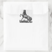 Pferd mit einer Harze Quadratischer Aufkleber (Tasche)