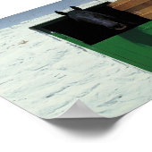 Pferd mit französischer Tür abgestoppt Poster (Ecke)