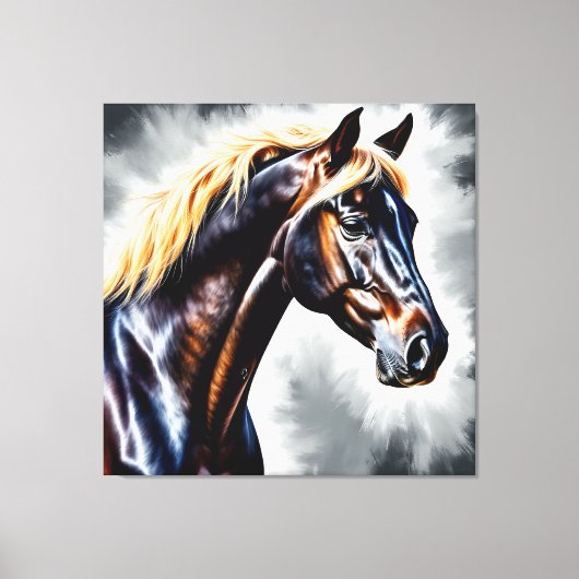 Pferd mit Goldmane Leinwanddruck (Vorderseite)