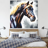 Pferd mit Goldmane Leinwanddruck (Insitu (Schlafzimmer))