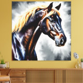 Pferd mit Goldmane Leinwanddruck (Insitu (Wohnzimmer))