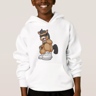 Pferd mit großen Schuhen Hoodie