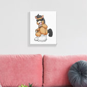 Pferd mit großen Schuhen Leinwanddruck (Insitu (Wohnzimmer))