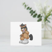 Pferd mit großen Schuhen Postkarte (Stehend Vorderseite)