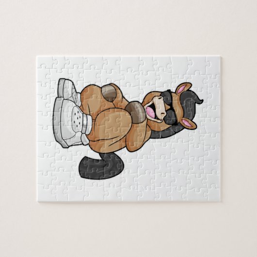 Pferd mit großen Schuhen Puzzle (Horizontal)