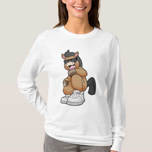 Pferd mit großen Schuhen T-Shirt (Vorderseite)
