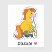 Pferd mit Junge.PNG Aufkleber (Blatt)