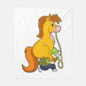 Pferd mit Junge.PNG Fleecedecke (Vorderseite)