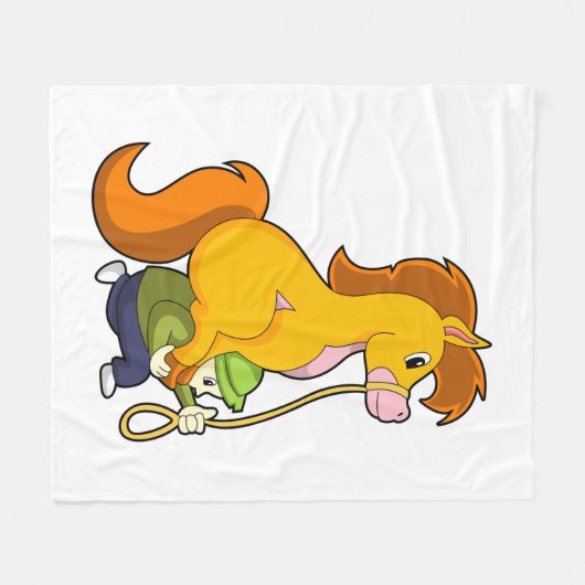 Pferd mit Junge.PNG Fleecedecke (Vorderseite (Horizontal))