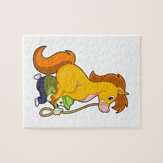 Pferd mit Junge.PNG Puzzle (Horizontal)