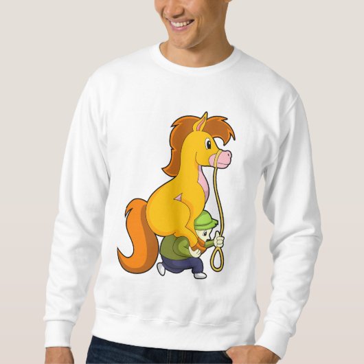 Pferd mit Junge.PNG Sweatshirt (Vorderseite)