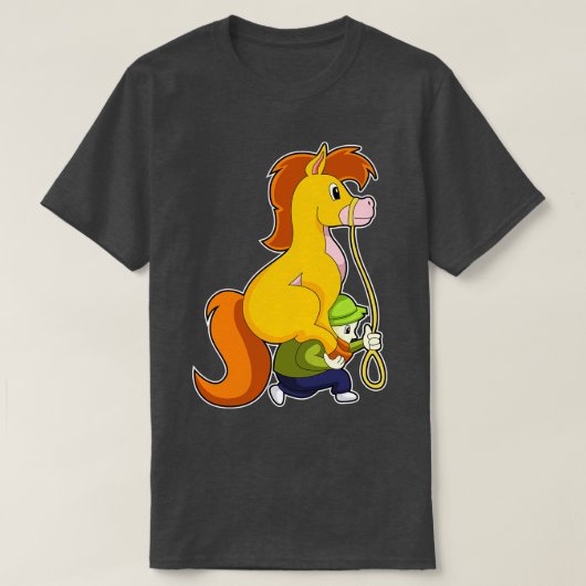 Pferd mit Junge T-Shirt (Design vorne)