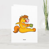 Pferd mit Karotte Karte (Rückseite)