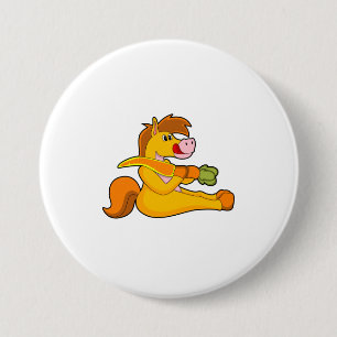 Pferd mit Karrot Button