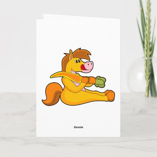 Pferd mit Karrot Karte (Rückseite)