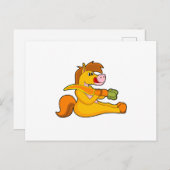 Pferd mit Karrot Postkarte (Vorne/Hinten)