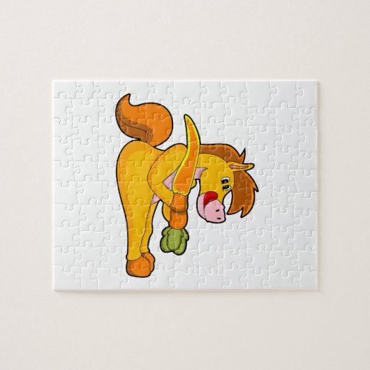 Pferd mit Karrot Puzzle (Horizontal)