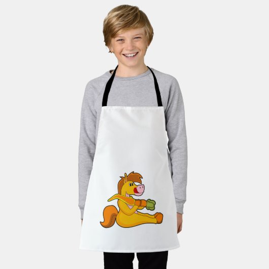 Pferd mit Karrot Schürze (Getragen)