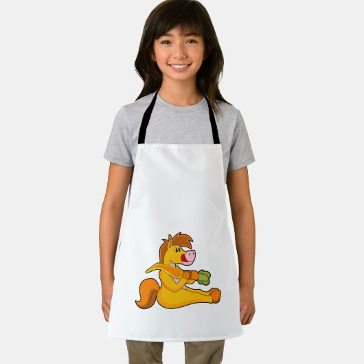 Pferd mit Karrot Schürze (Insitu)