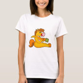 Pferd mit Karrot T-Shirt (Vorderseite)