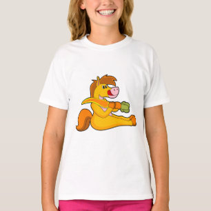 Pferd mit Karrot T-Shirt