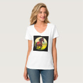 Pferd mit lebhaftem Hintergrund T-Shirt (Vorderseite Vollansicht)