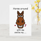 Pferd mit mir, Valentinstag Pferd Karte (Gelbe Blume)