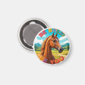 Pferd mit Motivationszitat Magnet (Vorderseite/Rückseite)