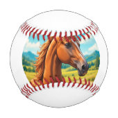 Pferd mit Motivierend Angebot Baseball (Rückseite)