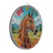 Pferd mit Motivierend Angebot Dartscheibe (Vorderseite Links)