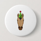 Pferd mit Party-Hut Button (Vorderseite)