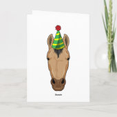 Pferd mit Party-Hut Karte (Rückseite)