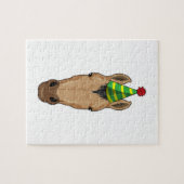 Pferd mit Party-Hut Puzzle (Horizontal)