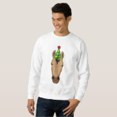 Pferd mit Party-Hut Sweatshirt (Vorne ganz)