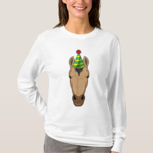 Pferd mit Party-Hut T-Shirt