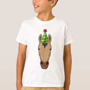 Pferd mit Party-Hut T-Shirt