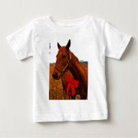 Pferd mit Red Bow