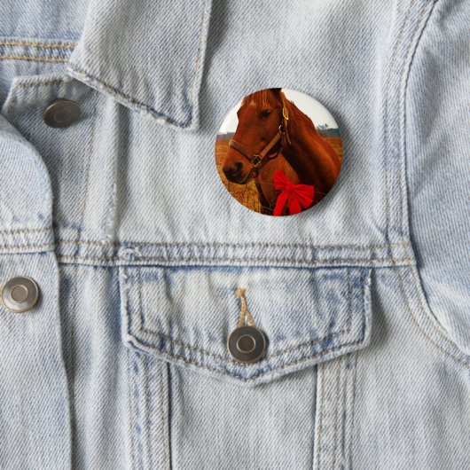 Pferd mit Red Bow Button (Beispiel)
