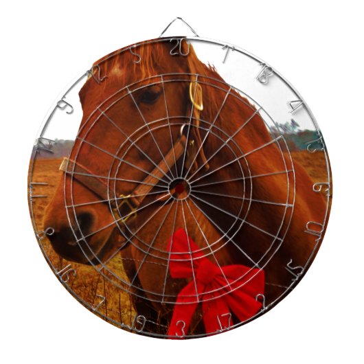 Pferd mit Red Bow Dartscheibe (vorne)