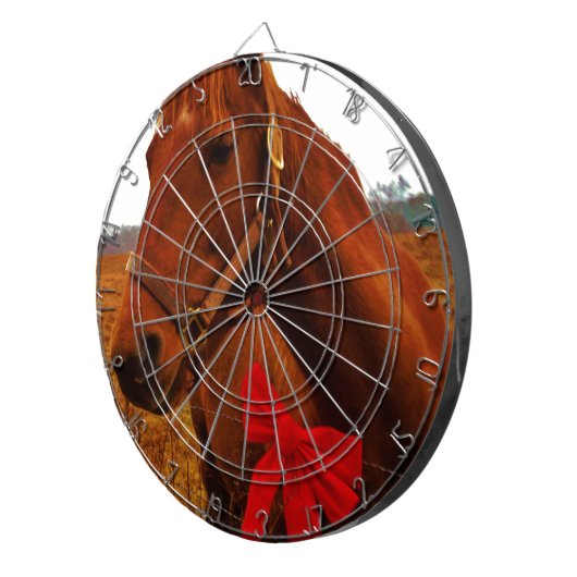 Pferd mit Red Bow Dartscheibe (Vorderseite rechts)