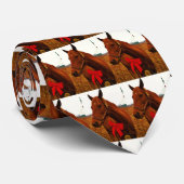 Pferd mit Red Bow Krawatte (Gerollt)