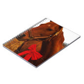 Pferd mit Red Bow Notizblock (Linke Seite)