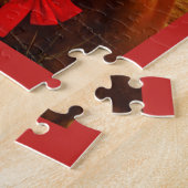 Pferd mit Red Bow Puzzle (Seite)