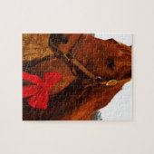 Pferd mit Red Bow Puzzle (Horizontal)